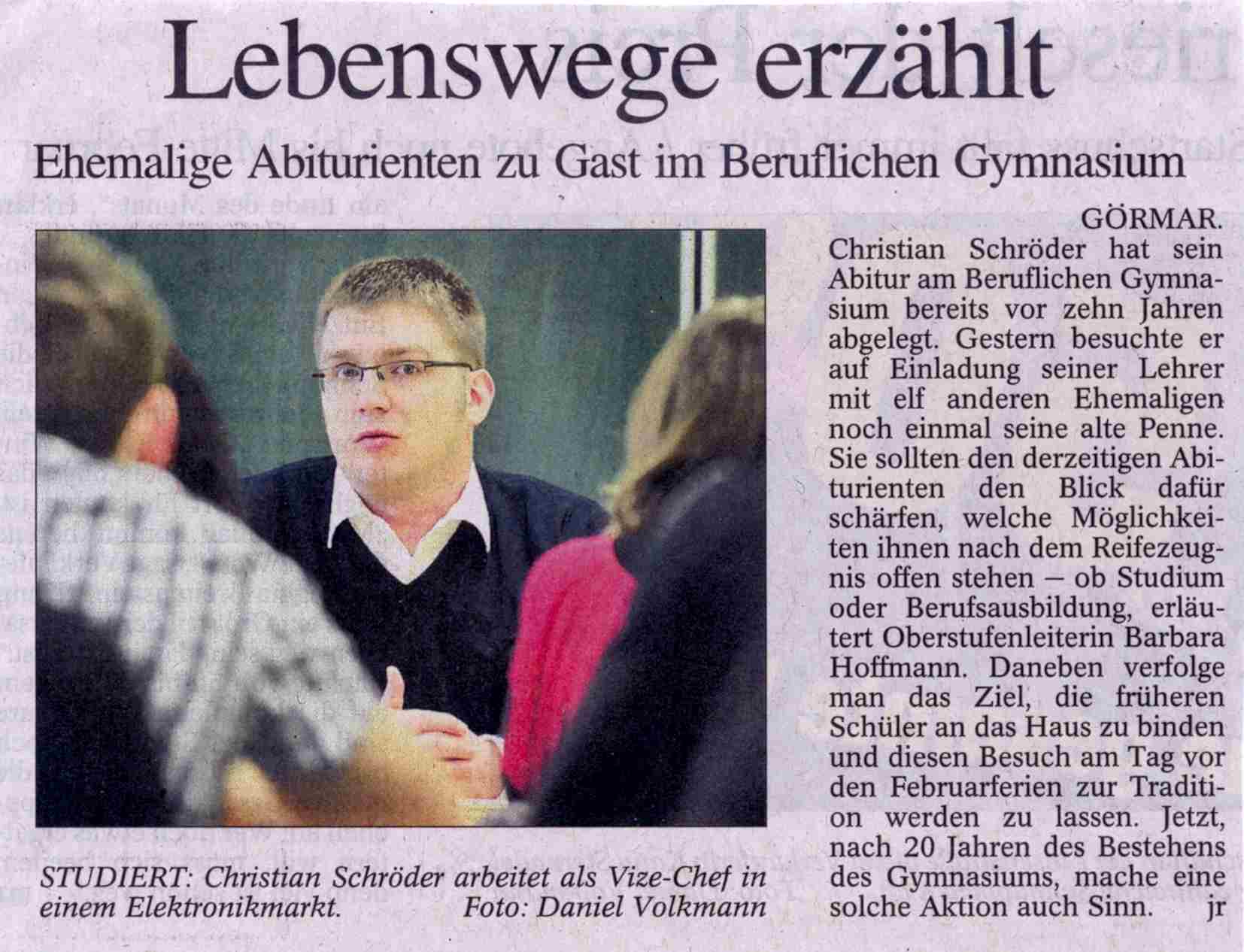 Artikel der Thüringer Allgemeinen am 29.01.2011